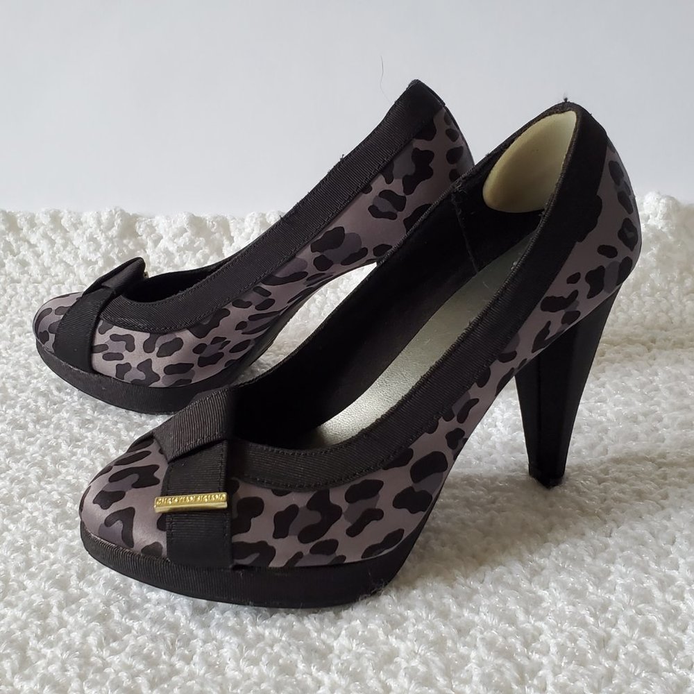 Christian Sirano Grey Leopard Heels - Picture 4 of 6